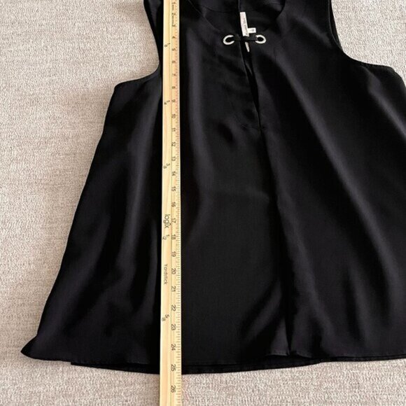 Rachel Rachel Roy Womens Black Sleeveless Pullover Blouse Top Size L Side Slit - Picture 2 of 7